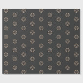 Geometrisches Rundpapier für schwarze Beige Geschenkpapier (Flach)