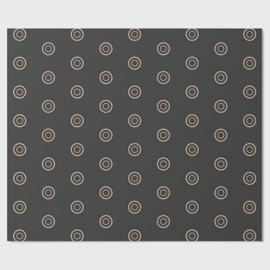 Geometrisches Rundpapier für schwarze Beige Geschenkpapier (Flach)
