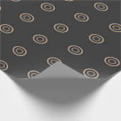 Geometrisches Rundpapier für schwarze Beige Geschenkpapier (Ecke)