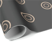 Geometrisches Rundpapier für schwarze Beige Geschenkpapier (Rolleneckpunkt)