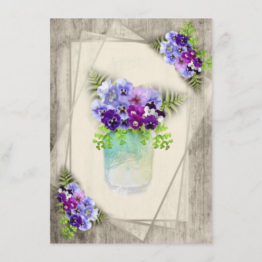 Geometrisches Rustikales, elegantes Hochzeitmenü f Menükarte (Rückseite)