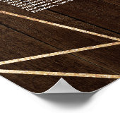 Geometrisches, rustikales Hochzeitsdiagramm aus Ho Poster (Ecke)