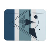 Geometrisches Sailboat Moderne Kunst Magnet (Horizontal)