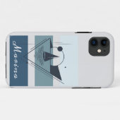 Geometrisches Sailboat Moderne Kunst Personalisier Case-Mate iPhone Hülle (Rückseite (Horizontal))