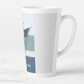 Geometrisches Sailboat Moderne Kunst Personalisier Milchtasse (Rechts)