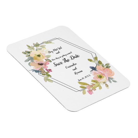 Geometrisches Save the Date Magnet (Rechte Seite)