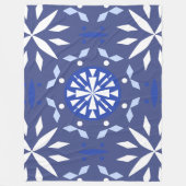 Geometrisches Schneeflockenmuster Fleecedecke (Vorderseite)