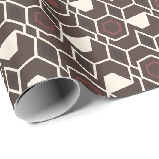 Geometrisches Schokoladenmuster Geschenkpapier (Rolleneckpunkt)