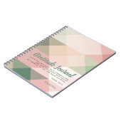 Geometrisches Schriftzeichen Dankesblatt Notizblock (Linke Seite)