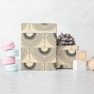 Geometrisches Schwan-Flugvogel-Muster creme Geschenkpapier
