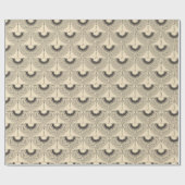 Geometrisches Schwan-Flugvogel-Muster creme Geschenkpapier (Flach)
