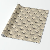 Geometrisches Schwan-Flugvogel-Muster creme Geschenkpapier (Ungerollt)