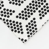 Geometrisches Schwarz auf weißen Punkten Fleecedecke (Ecke)
