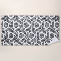 Geometrisches Schwarz auf weißen Punkten