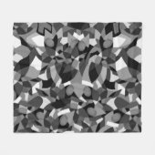 Geometrisches Schwarz Fleecedecke (Vorderseite (Horizontal))