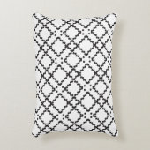 Geometrisches, schwarz gepunktetes Diamantformmust Dekokissen (Vorderseite(Vertikal))