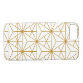 Geometrisches Schwarz-Gold-Deko-Muster Case-Mate iPhone Hülle (Rückseite (Horizontal))