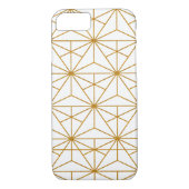 Geometrisches Schwarz-Gold-Deko-Muster Case-Mate iPhone Hülle (Rückseite)