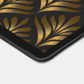 Geometrisches Schwarz-Gold-Design Schreibtischunterlage (Ecke)