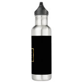 Geometrisches Schwarz & Gold Modernes Design Trinkflasche (Rechts)