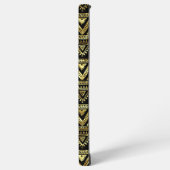 Geometrisches Schwarz-Gold-Muster Samsung Galaxy Hülle (Linke Seite)