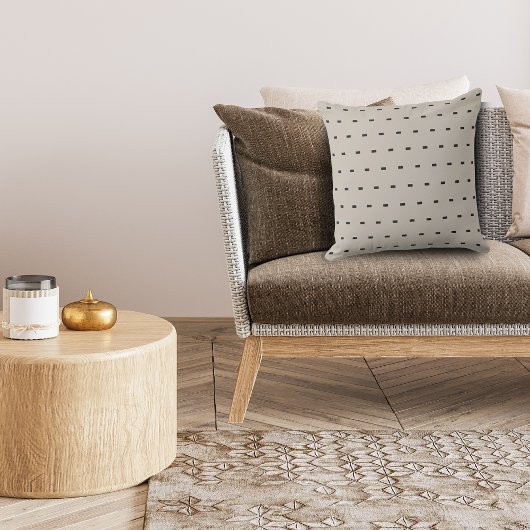 Geometrisches Schwarz und Elfenbein Modernes Kisse Kissen