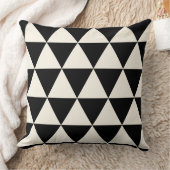 Geometrisches Schwarz und Elfenbeinweißpolster Kissen (Decke)