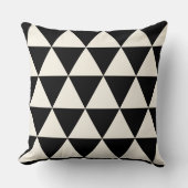 Geometrisches Schwarz und Elfenbeinweißpolster Kissen (Vorderseite)