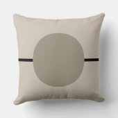 Geometrisches Schwarz und Elfenbeinzirkel Modernes Kissen (Rückseite)