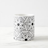 Geometrisches Schwarz und Weiß Kaffeetasse (Mittel)