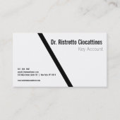 Geometrisches Schwarz Visitenkarte (Vorderseite)