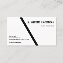 Geometrisches Schwarz Visitenkarte