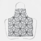 Geometrisches Schwarz-Weiß-Farbrauschen Schürze (Vorderseite)