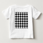 geometrisches Schwarz-Weiß-Hahnentrittmuster Baby T-shirt (Rückseite)