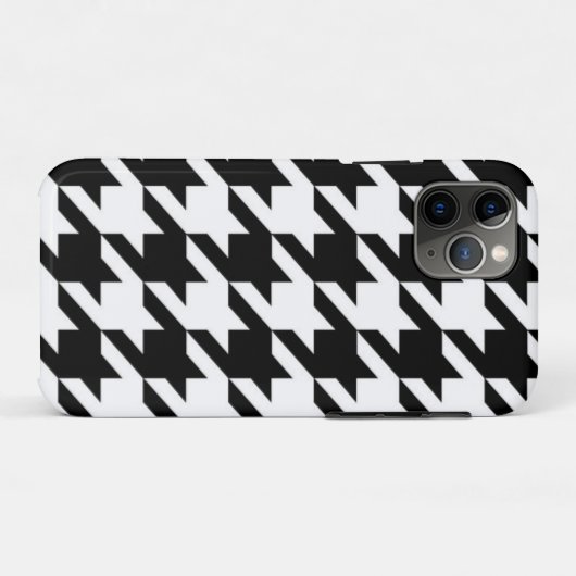 geometrisches Schwarz-Weiß-Hahnentrittmuster Case-Mate iPhone Hülle (Rückseite (Horizontal))