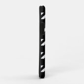 geometrisches Schwarz-Weiß-Hahnentrittmuster Case-Mate iPhone Hülle (Hinten/Rechts)