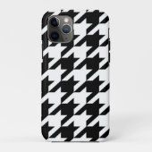 geometrisches Schwarz-Weiß-Hahnentrittmuster Case-Mate iPhone Hülle (Rückseite)