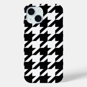 geometrisches Schwarz-Weiß-Hahnentrittmuster Case-Mate iPhone Hülle