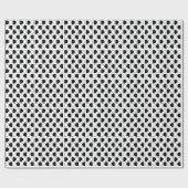 Geometrisches Schwarz-Weiß-Halbkreis-Muster Geschenkpapier (Flach)