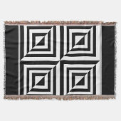 Geometrisches Schwarz-Weiß-Muster Decke (Vorderseite)