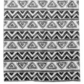 Geometrisches Schwarz-Weiß-Muster Duschvorhang (Vorderseite)