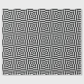 Geometrisches Schwarz-Weiß-Muster Geschenkpapier (Flach)