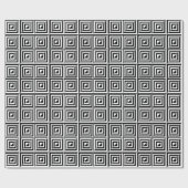 Geometrisches Schwarz-Weiß-Muster Geschenkpapier (Flach)
