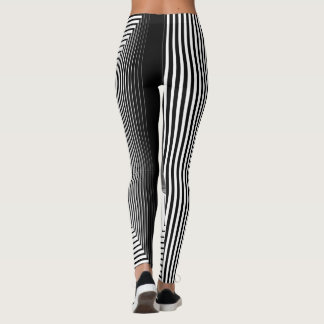 geometrisches Schwarz-Weiß-Muster Leggings