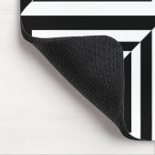 Geometrisches Schwarz-Weiß-Muster Mousepad (Ecke)