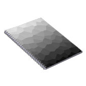Geometrisches Schwarz-Weiß-Notebook Notizblock (Rechte Seite)