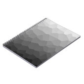 Geometrisches Schwarz-Weiß-Notebook Notizblock (Linke Seite)
