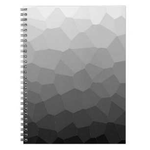 Geometrisches Schwarz-Weiß-Notebook Notizblock