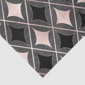 Geometrisches Schwarz-Weiß-Rosa-Dekoelement Seidenpapier (Detail)