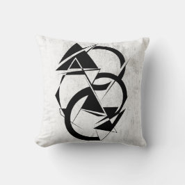 Geometrisches Schwarz-Weiß-Wurfkissen Kissen